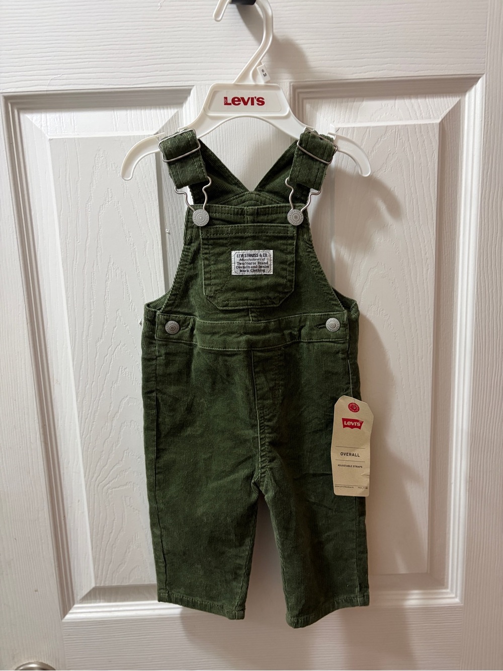 Levi's Baby Olive Green Corduroy Overalls